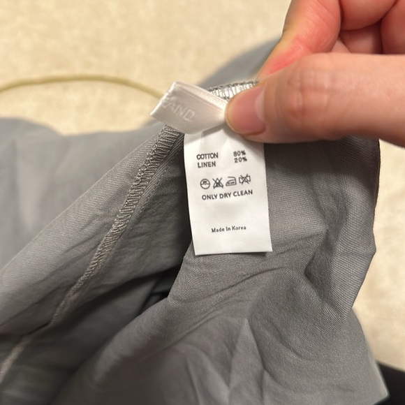 Gray symmetrical midi skirt - Picture 3 of 3